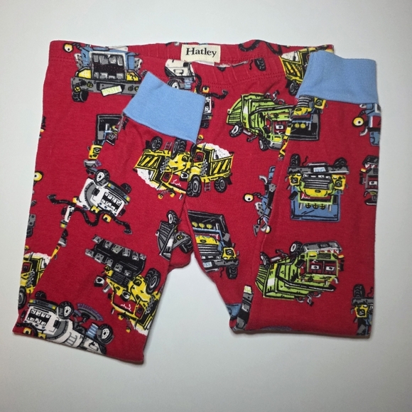 Hatley Monster Trucks Red 2 Piece Sz 3 - Picture 5 of 7